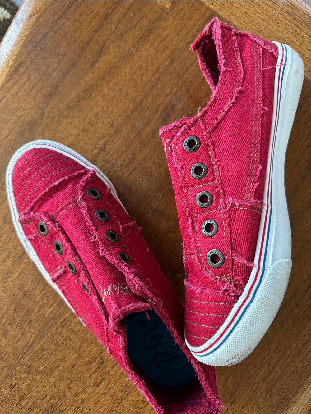 Blowfish Red Slip-On Canvas Sneakers
